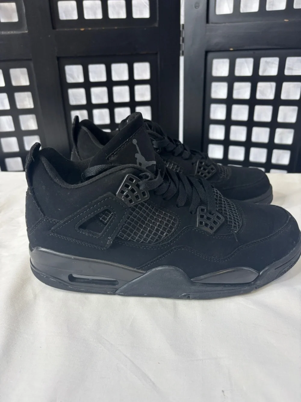 🖤 Nike Air Jordan Retro Black Cat Men's 8.5 405452-010 All Black Sneakers 🖤 - Picture 7 of 12